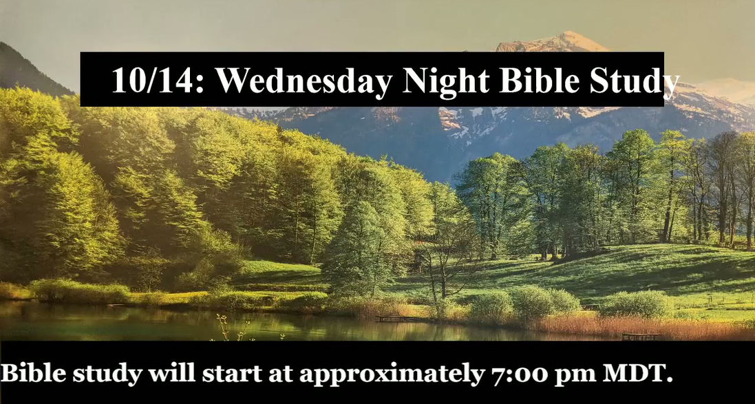 10/14: 1 Peter 3:13-_ - 7pmWed